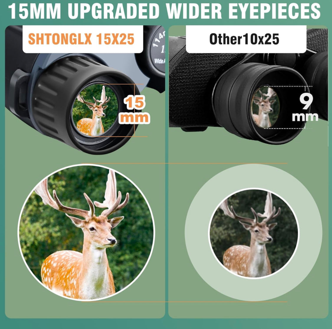 OUTDOORS - 15 x 25 Lightweight Binoculars