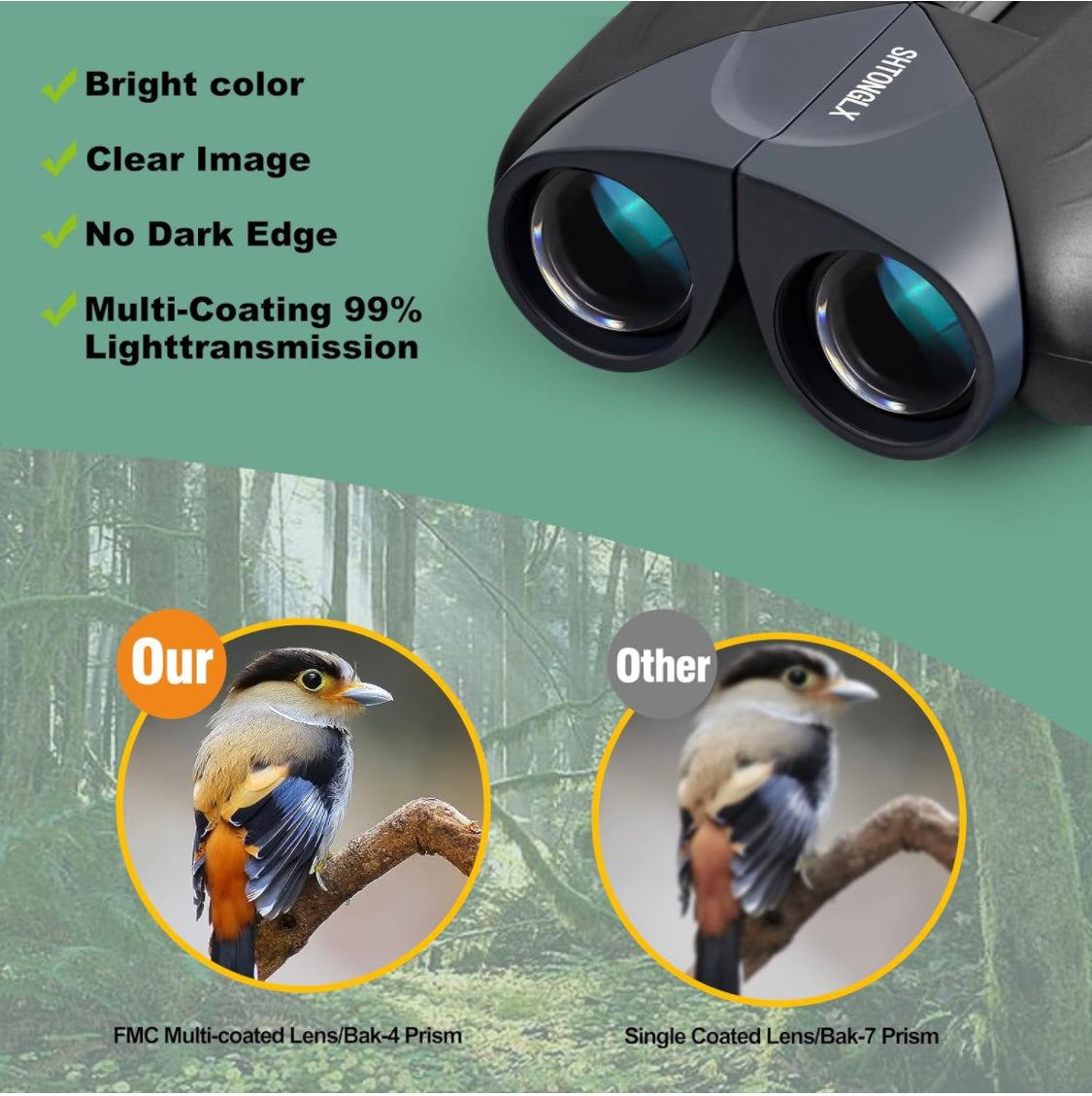 OUTDOORS - 15 x 25 Lightweight Binoculars