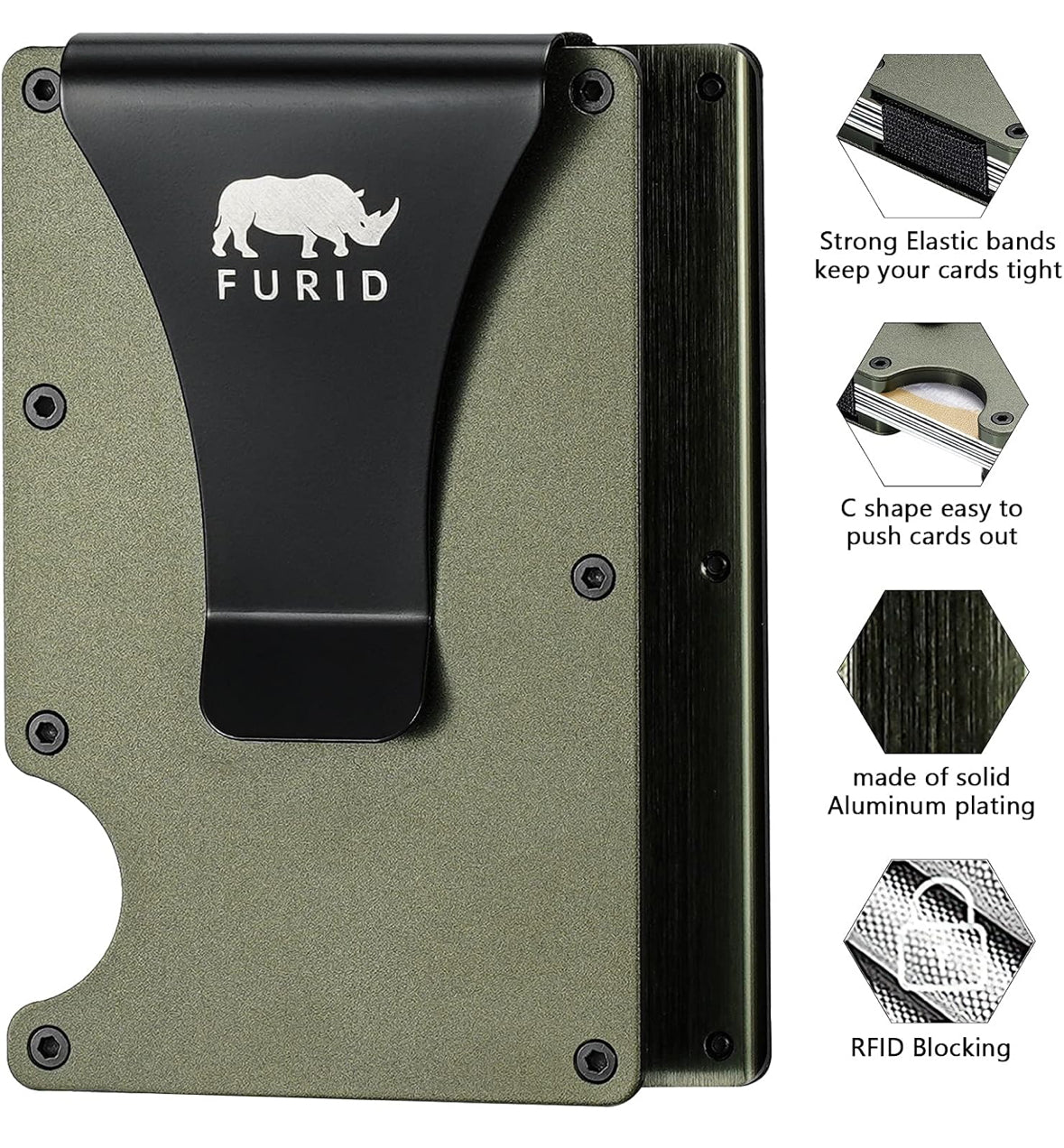 ACCESSORIES FOR MEN - RFID Credit Card / Money Clip Wallet
