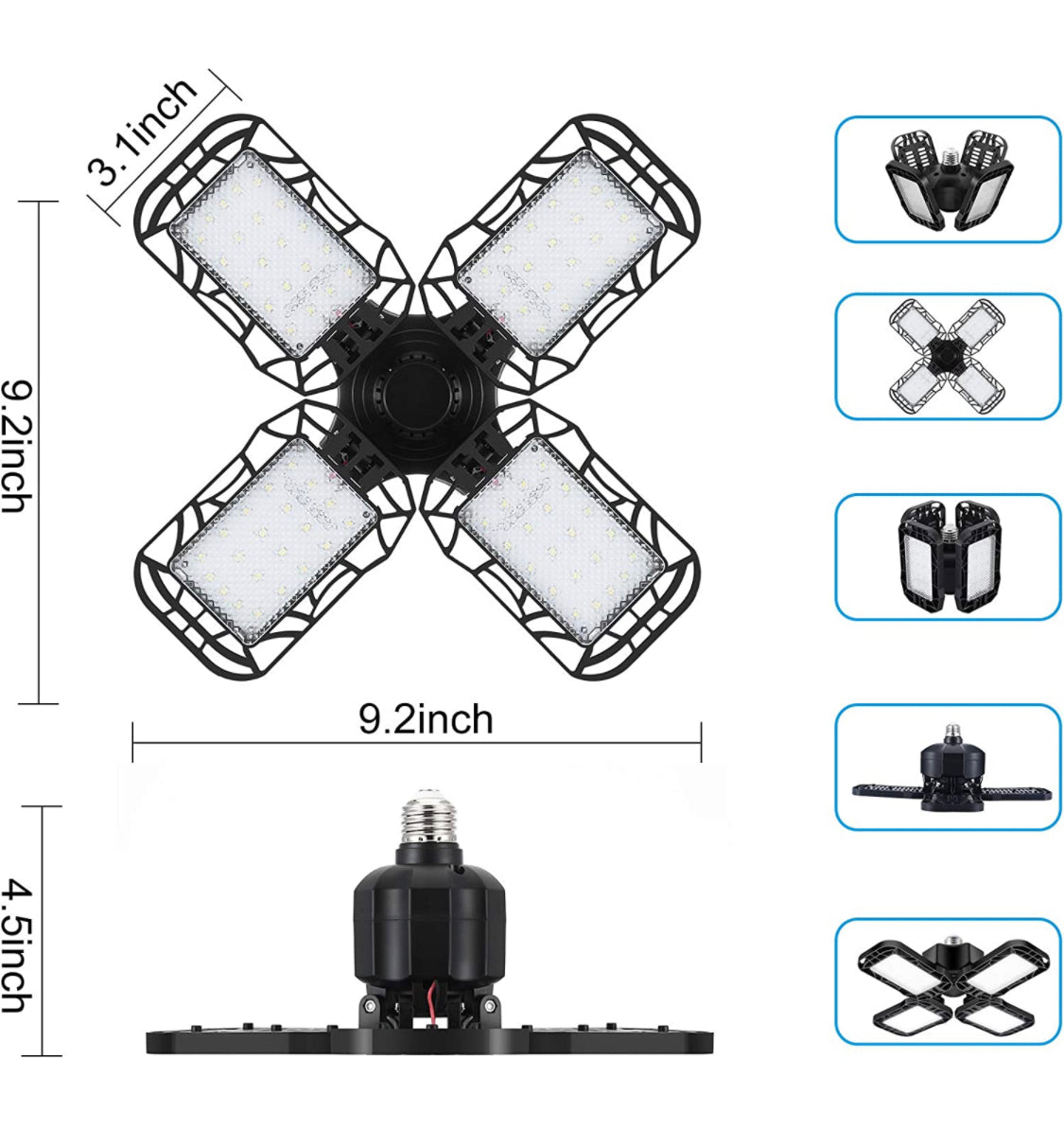 LIGHTING - 4 Panel Garage Light
