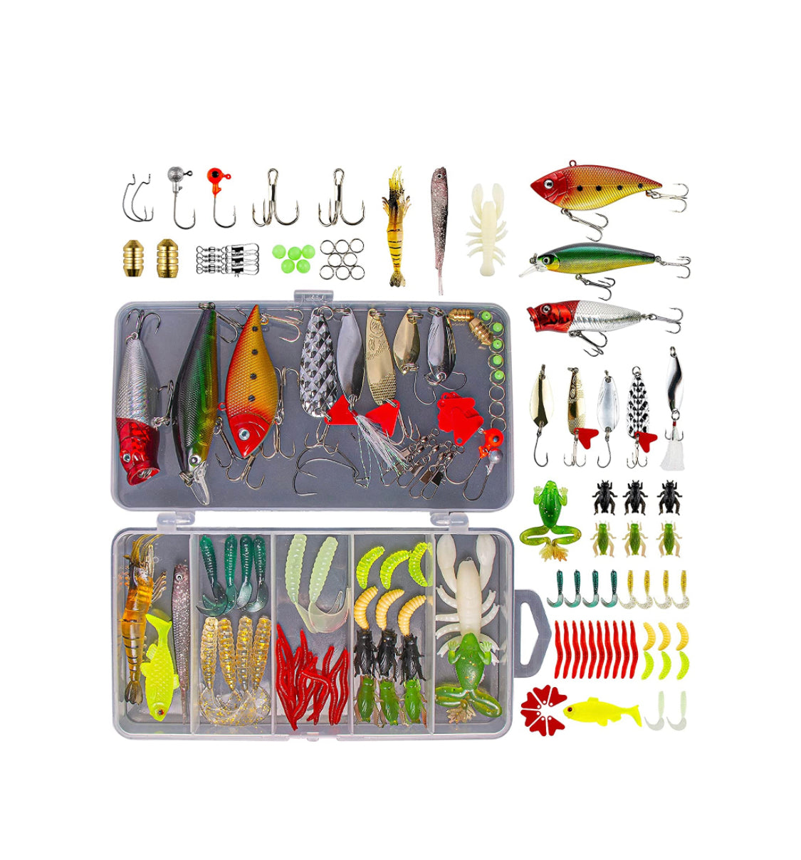 OUTDOORS - 78pcs Fishing Lure Tackle Bait Kit