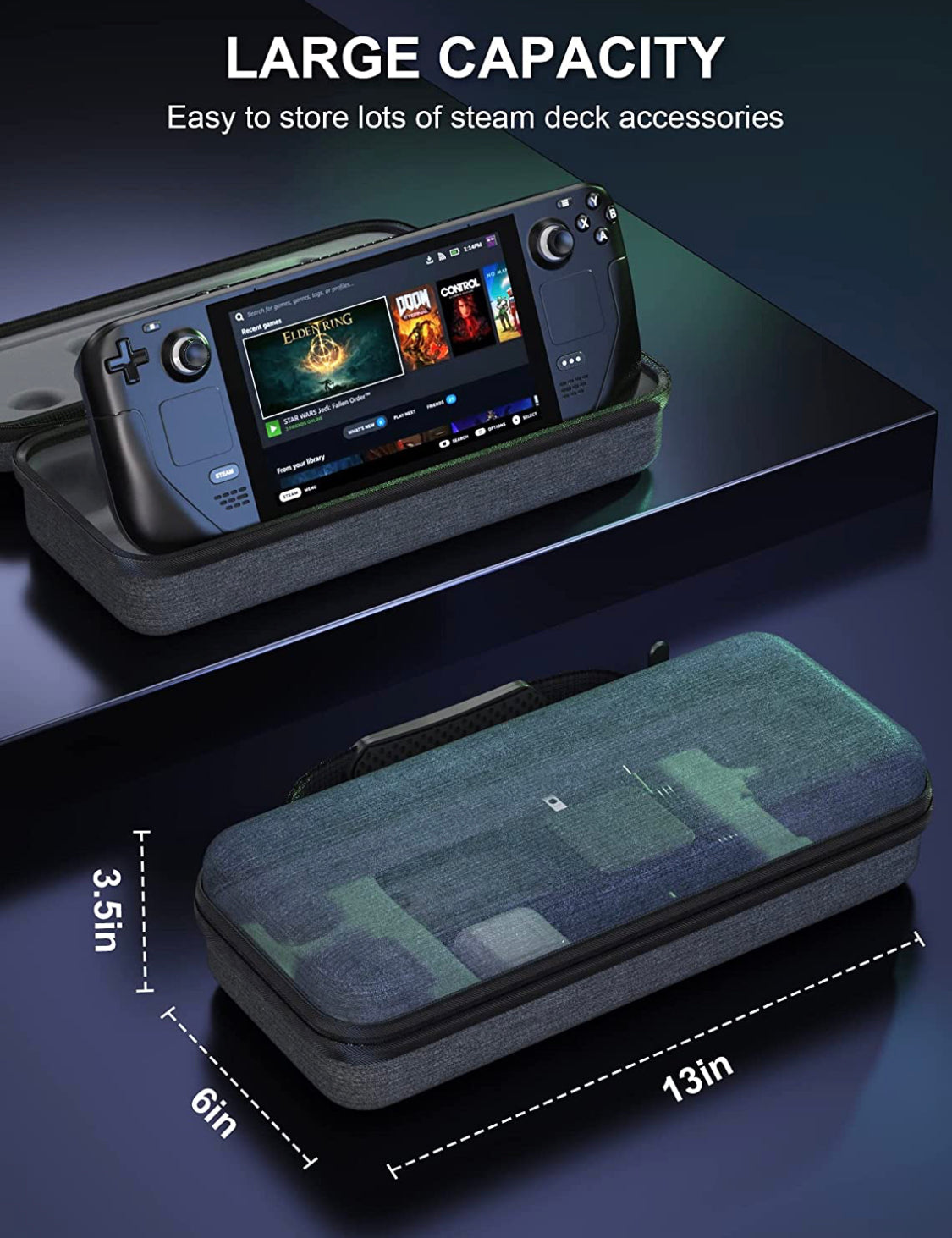GAMING - Protective Carrying Case for Steam Deck/Nintendo Switch