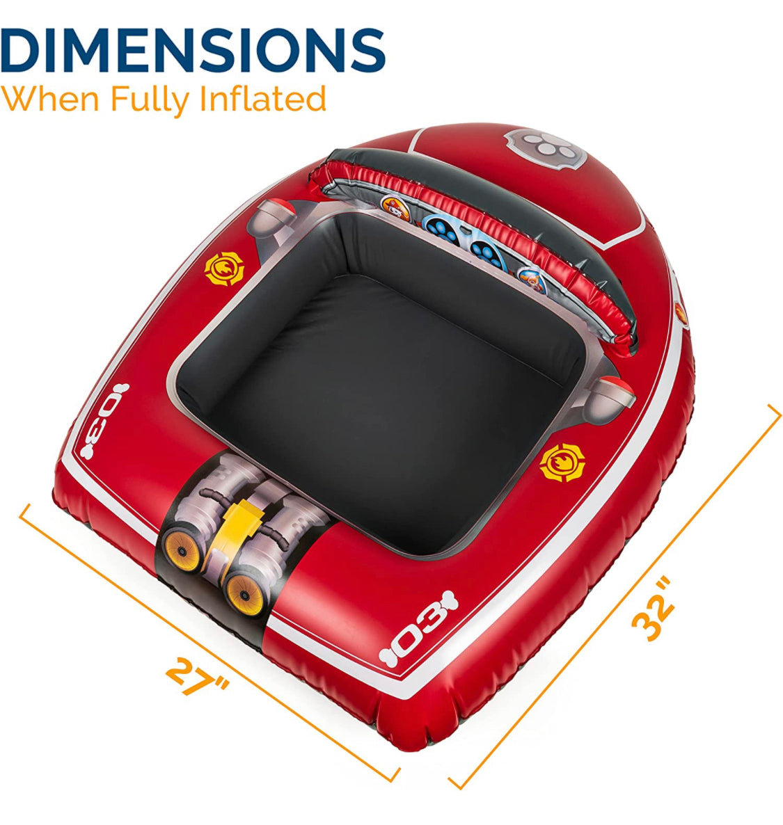 KIDS - Paw Patrol Inflatable Water Boat