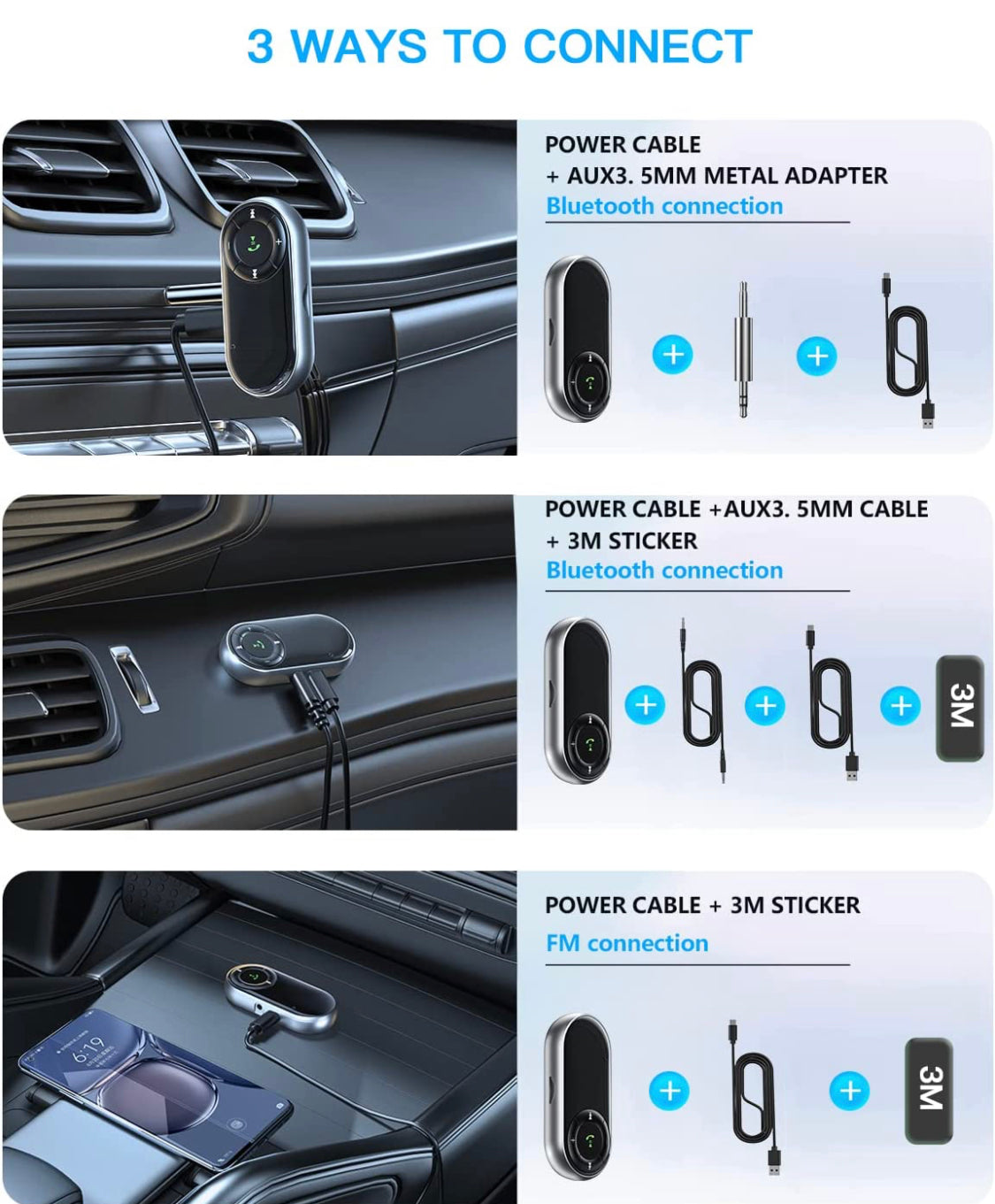 ELECTRONICS - Bluetooth AUX FM Transmitter for Car