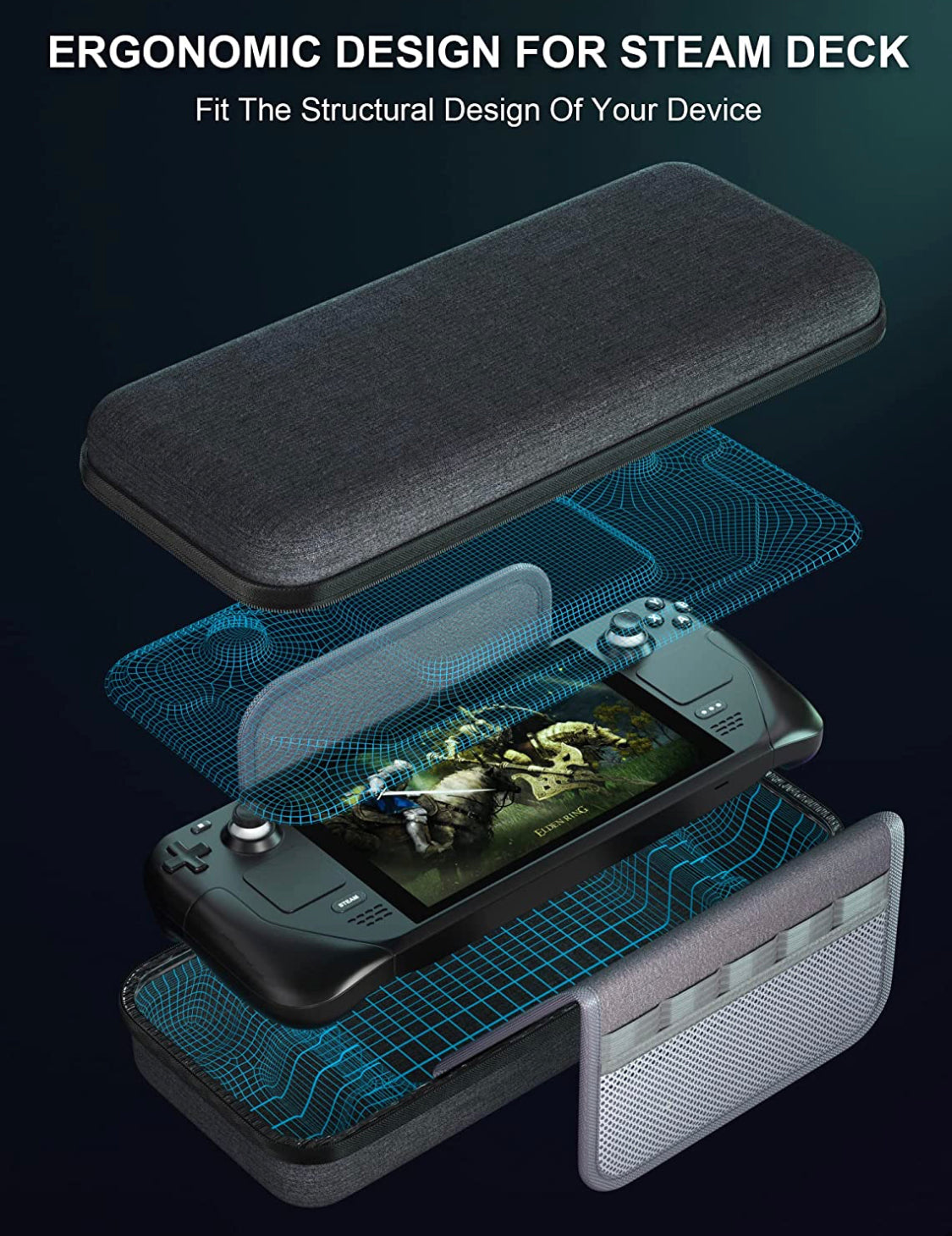GAMING - Protective Carrying Case for Steam Deck/Nintendo Switch