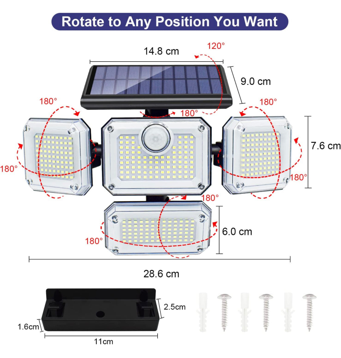 LIGHTING - Flood Lights with Solar Motion Sensor