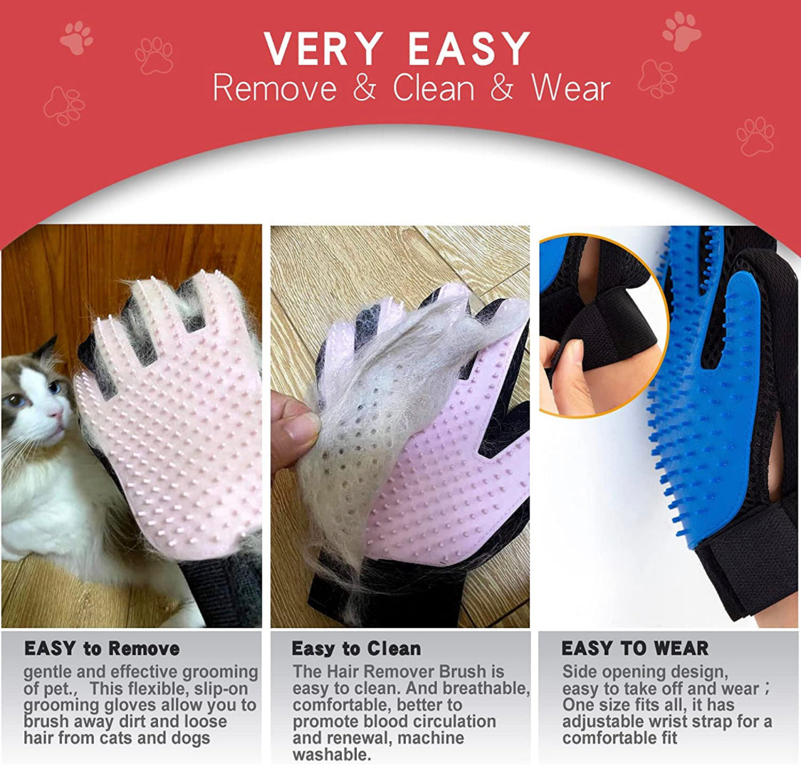 PETS - Grooming Brush & Glove Kit