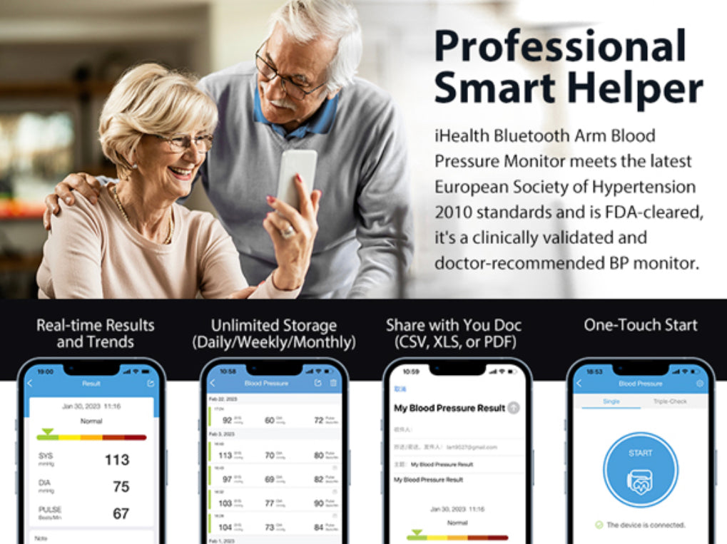 HEALTH - Bluetooth Wireless Blood Pressure Monitor
